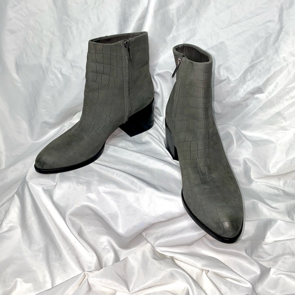 Sam Edelman Leather Grey Ankle Joey Boot - Picture 5 of 9